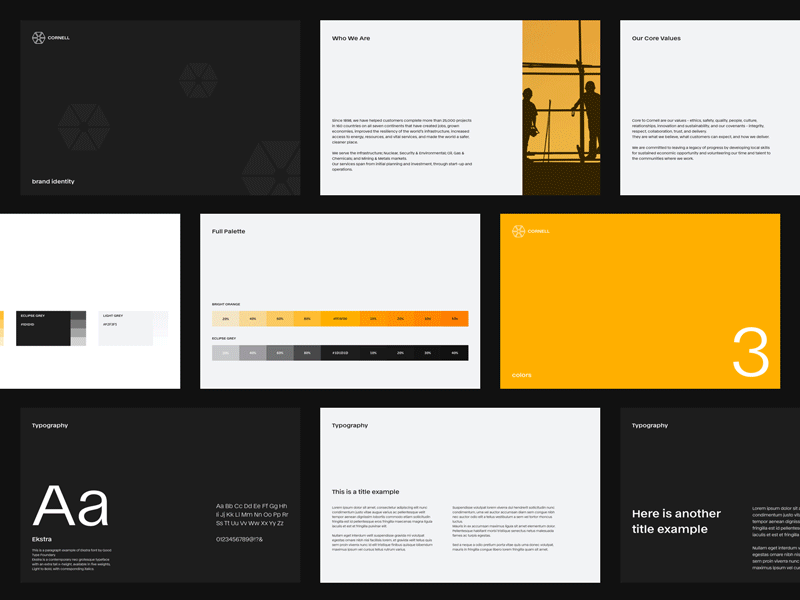 Cornell | Corporate Brandbook art direction brandbook branding business corporate layout logo typography ui