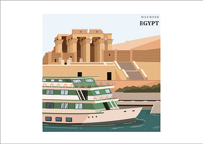 NILE RIVER art design egypt flat illustration illustrator vector