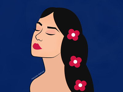 Everything you need is already inside you 🌸❤️ adobe illustrator artwork blue dribbble dribbble best shot flower illustration follow freelancer girl illustration graphic design illustration illustrator inner peace like womenofillustration