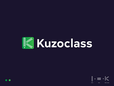 Logo Design-Kuzoclass brand brand identity branding conceptual creative logo education icons education logo gradient graphicdesign letter k lettermark logo logo mark modern logo trending