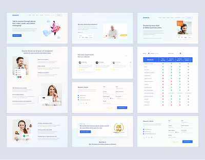 VoIP Platform - Landing Page - SaaS Pricing about us application call management case study clean feedback footer landing page plan presentation pricing quote review saas software ui ux ux case study voip web design