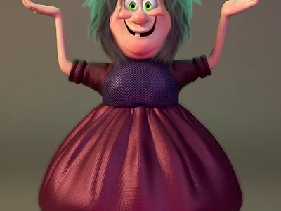 Madam Mim 3d 3d art 3d artist animation charactedesign cinema 4d illustration motion design render zbrush