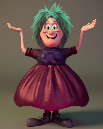 Madam Mim 3d 3d art 3d artist animation charactedesign cinema 4d illustration motion design render zbrush