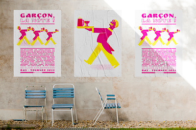 Garçon, la note ! 2022 colorfull design festival illustration music tourism typography vector