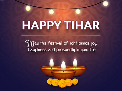 Tihar 2077 - Nepal bhaitika dashainandtihar deepawali diwali festivaloflights happytihar hindu illustration lights nepal nepali tihar tihargreetings vector vhaitika