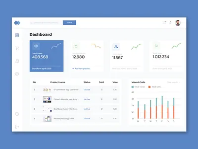 Sales Dashboard design icon illustration ui ux vector
