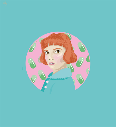The Queen's Gambit child design gambit girl illustration illustrator netflix redhair serie
