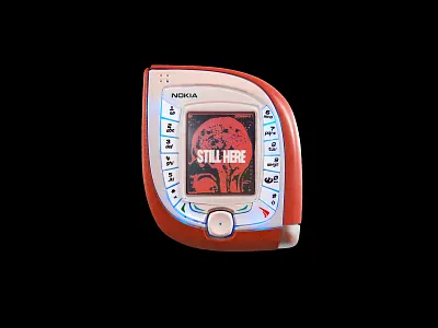 STILL HERE 2020 design 2020 trend 2020 trends design graphic design graphicdesign grunge nokia old school phone red retro retrowave type typography vintage