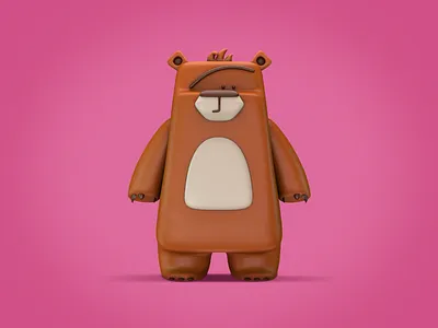 Bear 3D 3d 3d art 3d character 3d character design 3d model 3dmodeling bear c4d c4dart