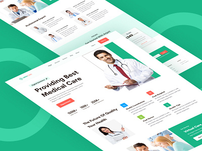 Medical Healthcare Website Landing Page clinic dental clinic doctor health care homepage hospital landing page medical medical landing page medical website medicine care ui uiux webapp website design