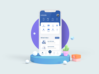 E-Wallet App UI 2020 2020 trends 3d app design clay color creative design flat graphic graphicdesign mobile mobile app mobile design trends ui uiux uiuxdesign ux website