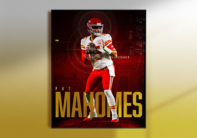 Patrick Mahomes | Poster Design chiefs concept design football football design kansas city kansas city chiefs mahomes mockup nfl patrick mahomes photoshop poster poster design sports sports design