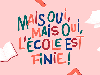 School's out book font handlettering illustration lettering school typography