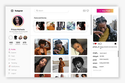 Instagram Web Redesign instagram uidesign web website