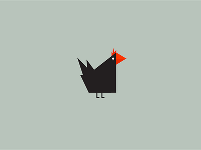 Big Black Rooster animal character farm icon illustration logo print rooster vector