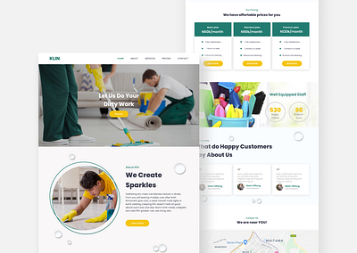 Cleaning Services Website clean cleaning service ui ux web design website