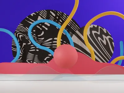 Noise and Sun 3d 3d illustration art blender blender journal eevee graphics illustration lines render rendering sketch vr