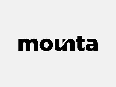 MOUNTA artwork branding connect design flat font font awesome lettering logo minimal typography typography logo vector