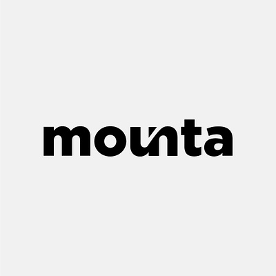 MOUNTA artwork branding connect design flat font font awesome lettering logo minimal typography typography logo vector