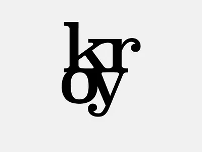 Kroy artwork branding design flat icon kroy lettering logo logotypedesign minimal typography vector