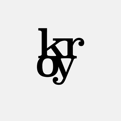 Kroy artwork branding design flat icon kroy lettering logo logotypedesign minimal typography vector