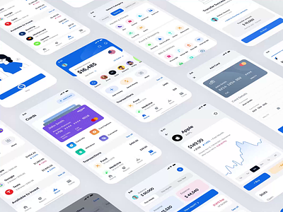 Finany- All Screen Flow animation application balance transfer banking finance financial app fintech app invest mobile app mobile banking money management msf musemind online banking saas stock adviser uiux user interface userexperience wallet