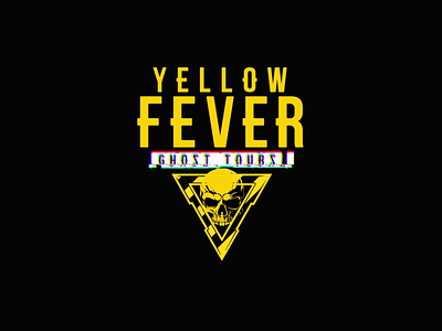 Yellow Fever_logo_animation 2d after effects animation blue branding design fly game gaming gif glitch horror logo motion motion graphics scelet sound tour vector yellow