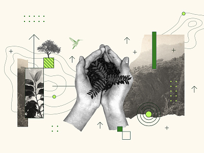 TreeTrust analog collage collage illustration cutout digital collage hand illustration nature paper texture
