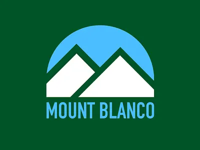Daily Logo Challenge - Day 8 Ski Mountain Logo adobeillustator branding dailylogochallenge illustration logo logo design mount blanco ski mountain logo