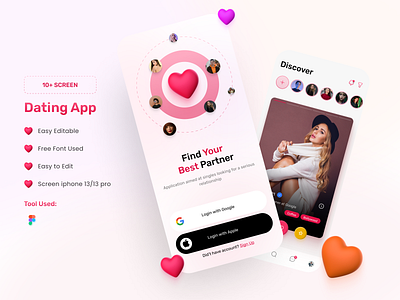 Dating App with Tracking app application concept design figma ui uidesign uikit uiux