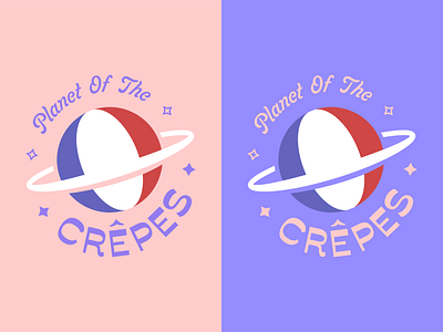 Planet Of The Crêpes Logo brand identity crêpe crêpes food truck identitydesign logo logo design logos restaurant