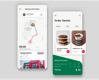 Delivery App app delivery delivery app design doughnut food order snacks ui