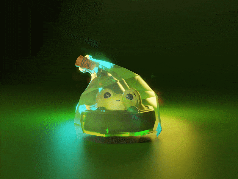 Potion of jump 3d elixir fantasy frog game asset green illustration low poly lowpoly model potion props toad witch