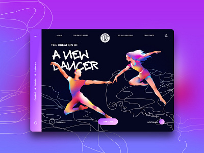 Landing Page - Dance Class dance gradient color illustration landing page ui ui design uiux website website concept