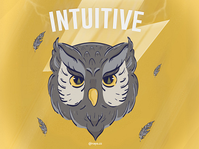 OWL animaldraw artwork graphic illustration intuitive owl yellow