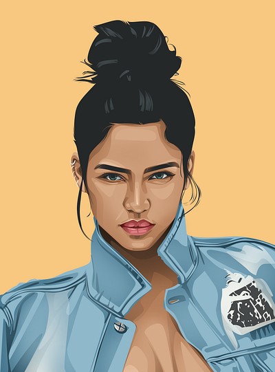 Cassie Ventura Portrait branding cassie ventura dancer dancing design gtav illustration model model agency model photoshoot modeling singer step up typography vector website