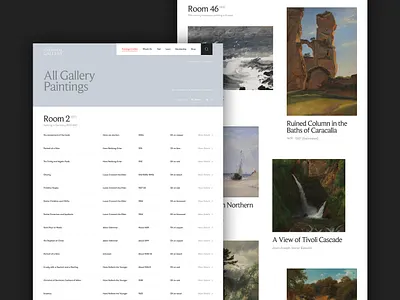 National Gallery Concept - Paintings A-Z art concept design digital gallery minimal responsive ui ux website