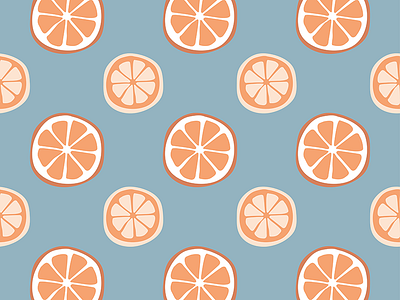 Orange Slices Seamless Pattern Design bold bold color bright citrus colour cute design design by cheyney flat illustration illustrator lemons orange oranges pattern seamless sliced slices textile vector