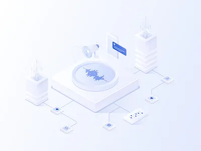 Press blockchain branding chainlink data illustration isometric media press smart contracts technology