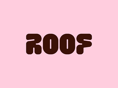Roof branding concept design identity logo type typography