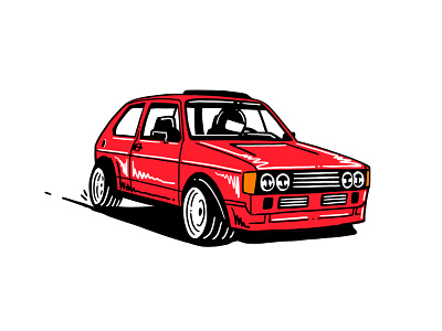 Mk1 Rabbit GTI Illustration applepencil automotive car classic car golf gti illustration illustration art ipad pro volkswagen