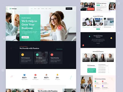 Folioedge | Creative Agency Website Landing Page - v3 agency website business agency company creative design service devignedge digital agency homepage landing page mhmanik02 personal portfolio portfolio ui design uxui web design webdesign webpage website