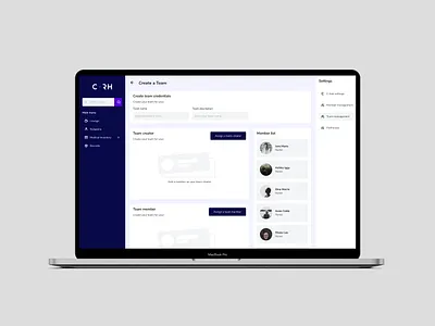 Team creation ui ux web design