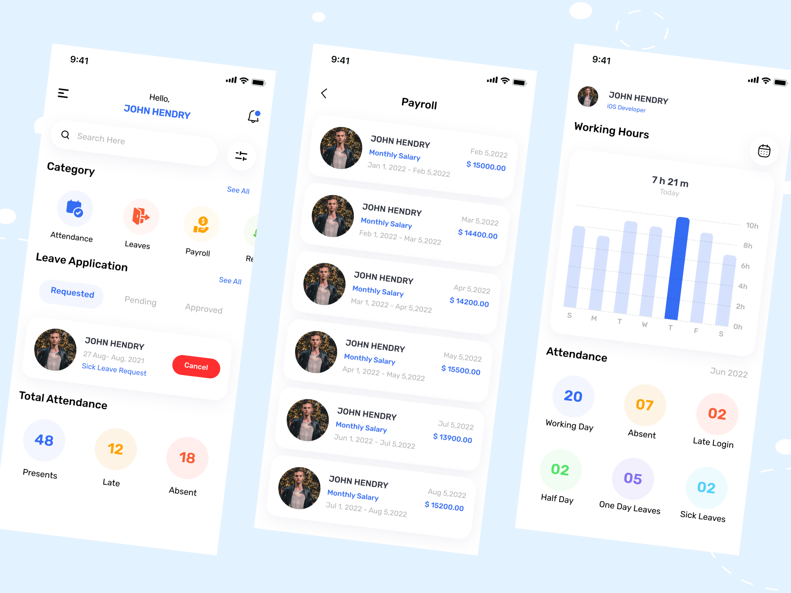 Employee Attendance, Time Clock & Scheduling App by Implies Solution on Dribbble