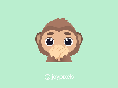 The JoyPixels Speak No Evil Monkey - Version 6.0 animal animals character emoji emojis graphic icon illustration monkey monkeys reaction smiley speak no evil