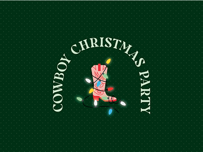 It's a Cowboy Christmas christmas cowboy cowboy boots happy holidays holiday holidays illustration type western