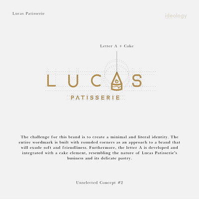 Lucas Patisserie Unselected Concept 2 art direction brand brand design brand identity branding design graphic design identity design logo logodesign visual identity