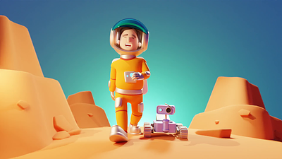 Martian Funk 3d 3d character animation blender character design illustration mars martian render