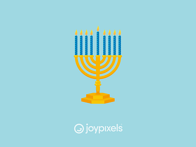 The JoyPixels Menorah Emoji Sticker - Winter Fun 8 days character christmas emoji emojis glyph graphic hannukah holiday icon illustration jewish menorah