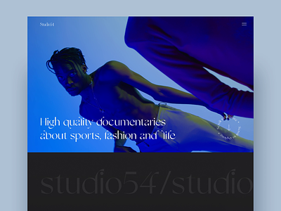 Studio 54 - Hero animation background design motion principle production studio ui user experience user interface ux video wireframe